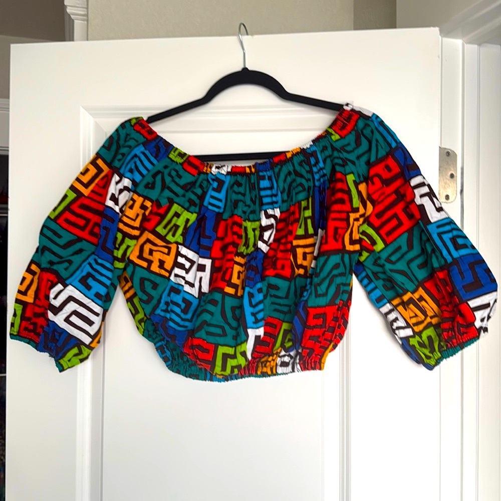 Ankara Crop Top - Picture 1 of 2